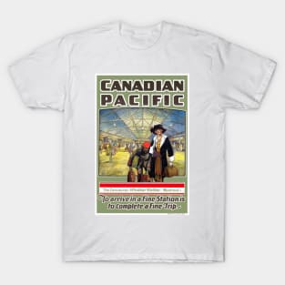 Vintage Travel Poster Canada Windsor Station T-Shirt